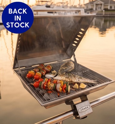 Asado Railmount Boat Barbecue with Lid