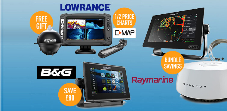Save up to £1295 on Electronics - Lowrance, B&G, Raymarine