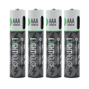 Lighthouse AAA USB-C Rechargeable Li-ion Battery - 4 Pack