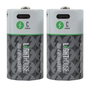 Lighthouse C USB-C Rechargeable Li-ion Battery - 2 Pack