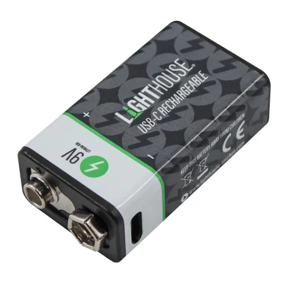 9V USB-C Rechargeable Li-ion Battery - 2 Pack