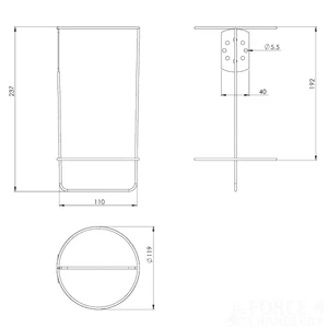 Force 4 Rail Mount Throw Line Holder 