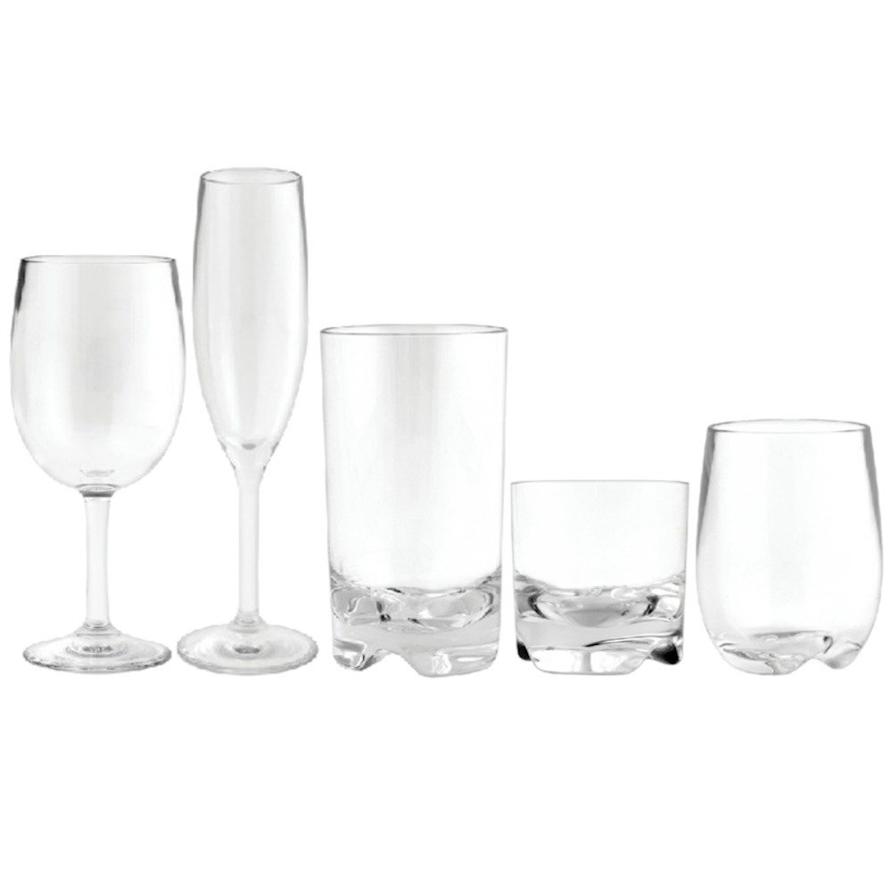 Engraved Unbreakable Glass Set of 4