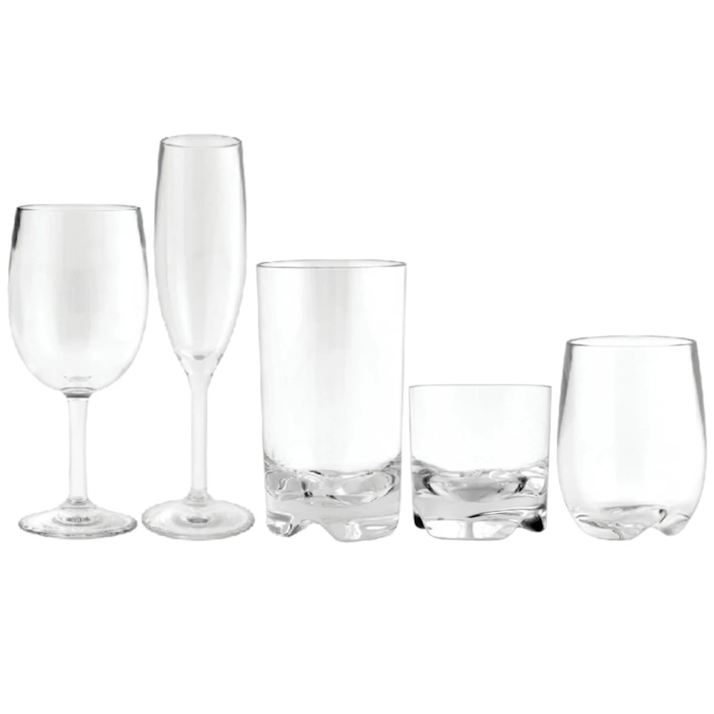 Force 4 Engraved Unbreakable Glass Set of 4 