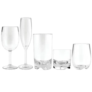 Force 4 Engraved Unbreakable Glass Set of 4 