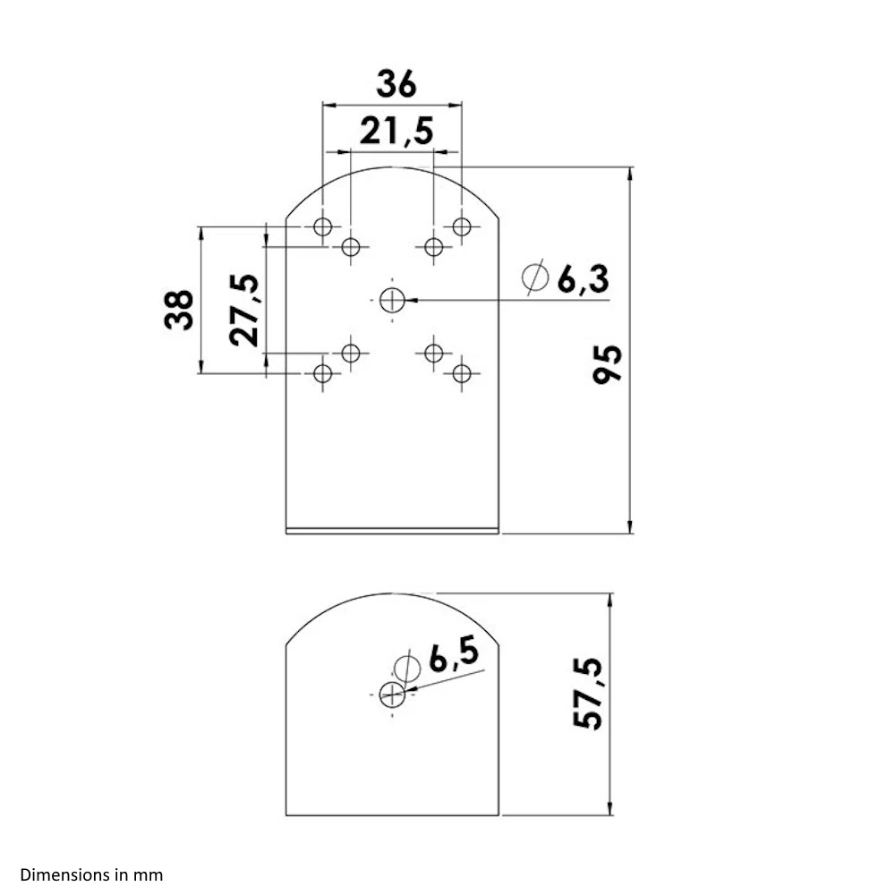 Flat Base Navigation Light Mount