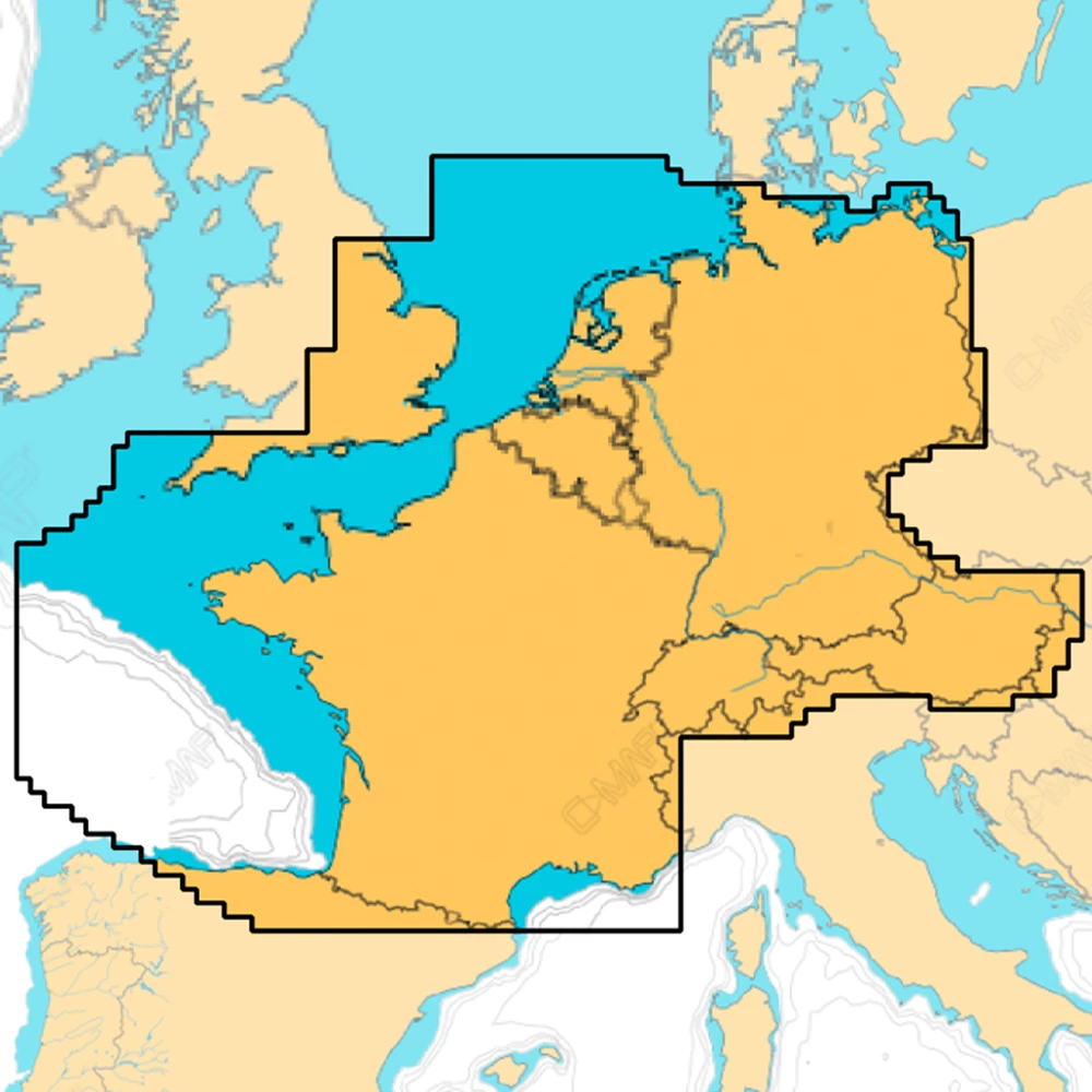 Reveal X Central & West Europe Electronic Chart For B&G Zeus S and SIMRAD NSX
