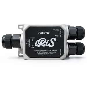 Iris Waterproof Single Channel Power over Ethernet (PoE) Injector 