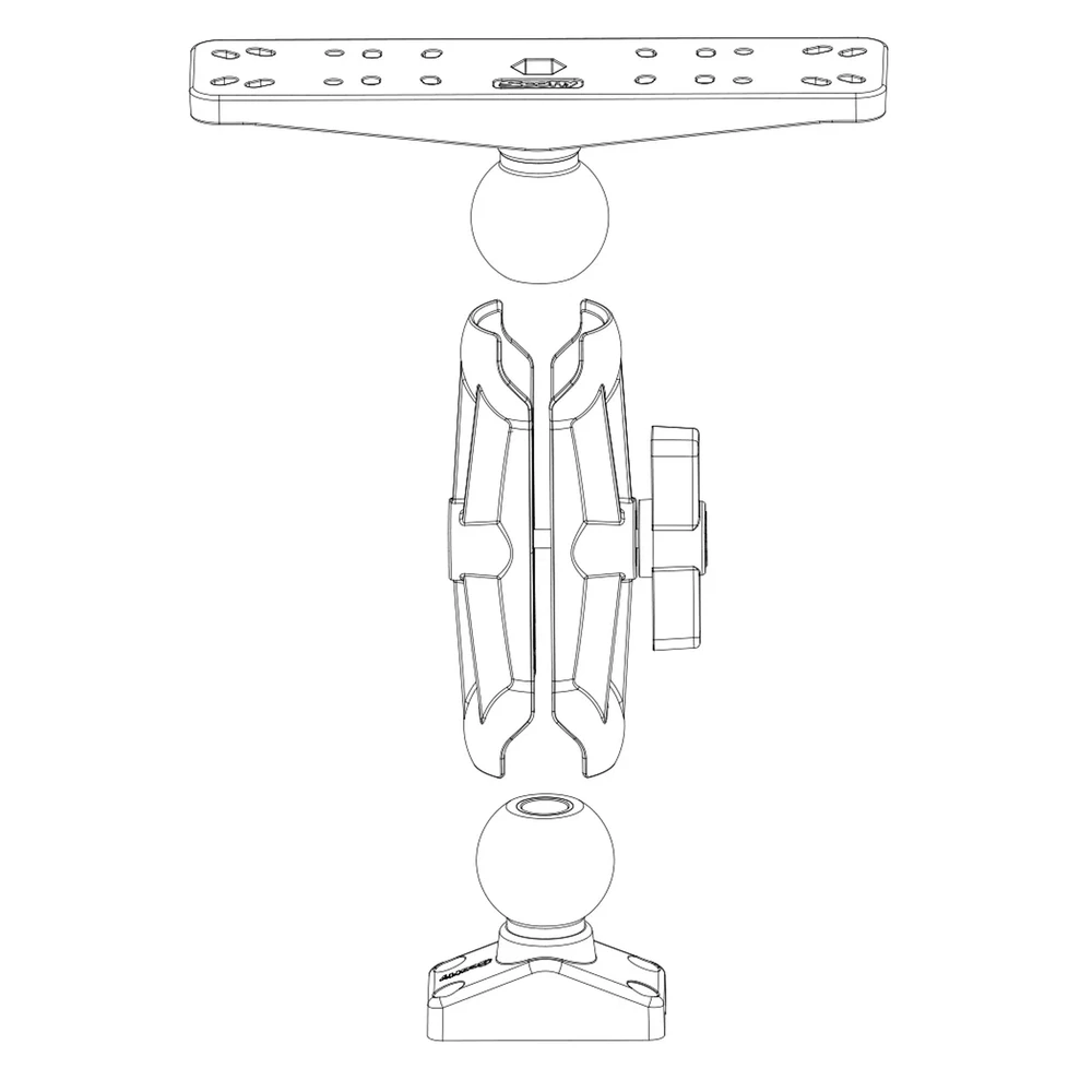 171 2.25" Ball Mounting System 8" Arms