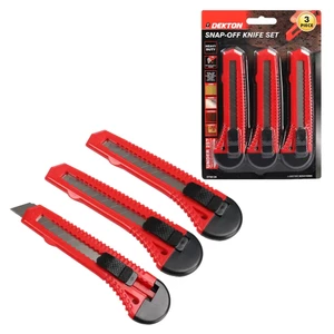 Dekton Snap Off Knife - 3 Pack 
