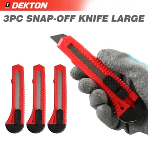 Dekton Snap Off Knife - 3 Pack 