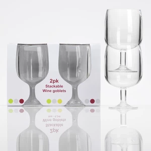 Flamefield Stackable Wine Glasses - 2 Pack 