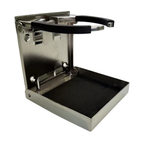 Force 4 Folding Cup Holder - Stainless Steel 