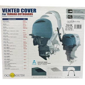 Oceansouth Fitted Outboard Motor Cover - Yamaha 4 Cylinder 1.8L F75D F90C F100F (2017>) 