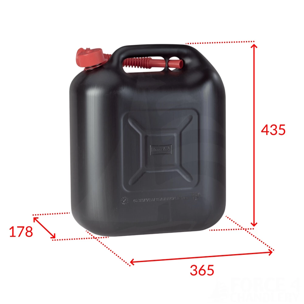 20 Litre Black Diesel Jerry Can with Spout