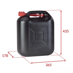 Force 4 20 Litre Black Diesel Jerry Can with Spout 