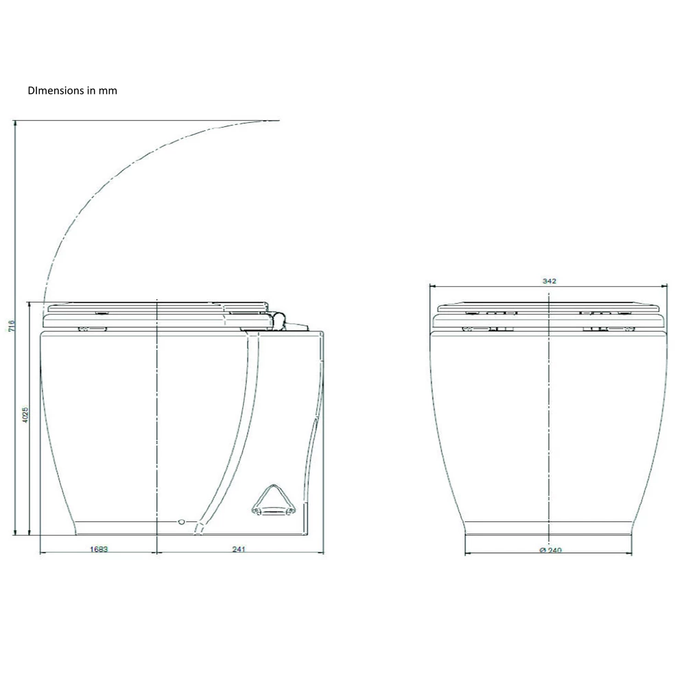 Electric Comfort Toilet with Fresh Water Flush