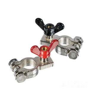Force 4 Battery Terminals with M8 Stud & Wing Nuts (Pair) 