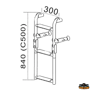 Force 4 Stainless Steel Ladder with Plastic Treads 