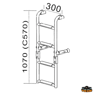 Force 4 Stainless Steel Ladder with Plastic Treads 