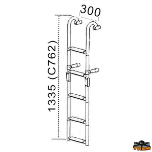 Force 4 Stainless Steel Ladder with Plastic Treads 