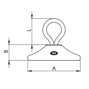 Wichard 45mm Stick-on Soft Pad Eye 