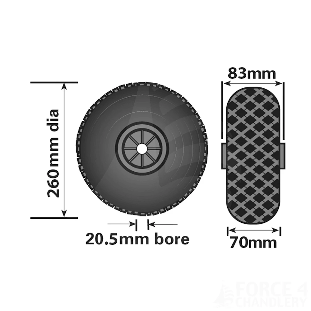 Pneumatic Wheel 260mm