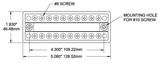 Dualbus 100A Common Busbar 10x10-32 Screw Terminal