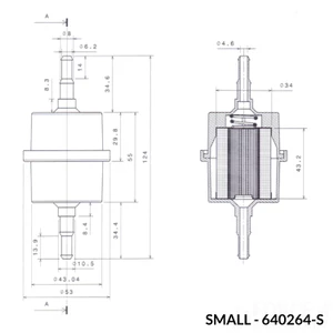 Osculati Clear Plastic In-Line Petrol Fuel Filter