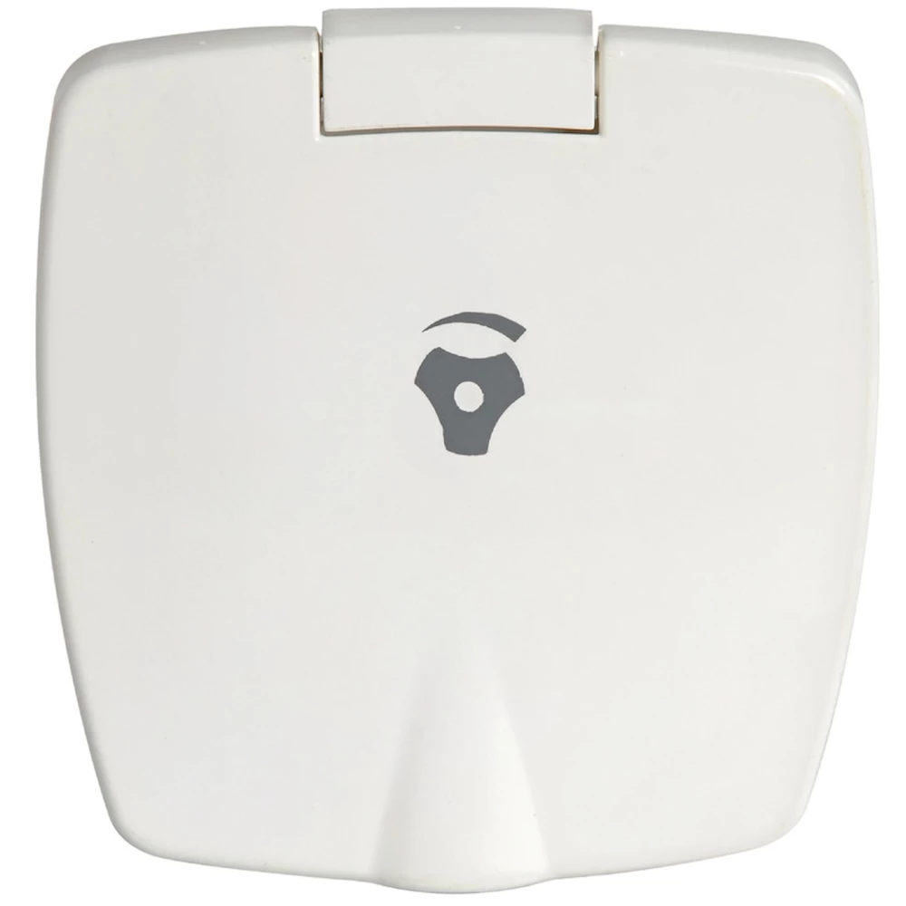 Chromed Brass Tap with Mixer in White Plastic Housing