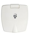 Chromed Brass Tap with Mixer in White Plastic Housing