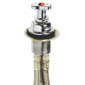 Osculati Chromed Brass Tap with Mixer in White Plastic Housing