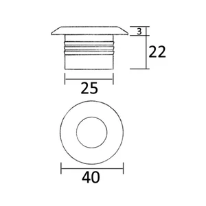 Osculati Stainless Steel LED Round Courtesy Light