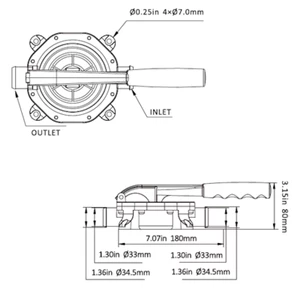 Seaflo Manual Bilge Pump with Fixed Plastic Handle