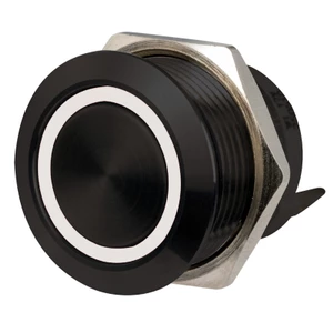 Osculati Flat Stainless Steel Black Switch