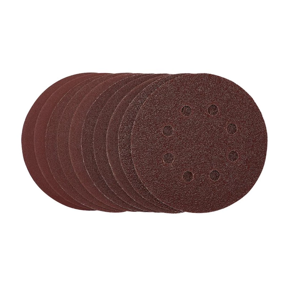 Hook & Loop Sanding Discs - 125mm - Assorted Grit - 10 Pack
