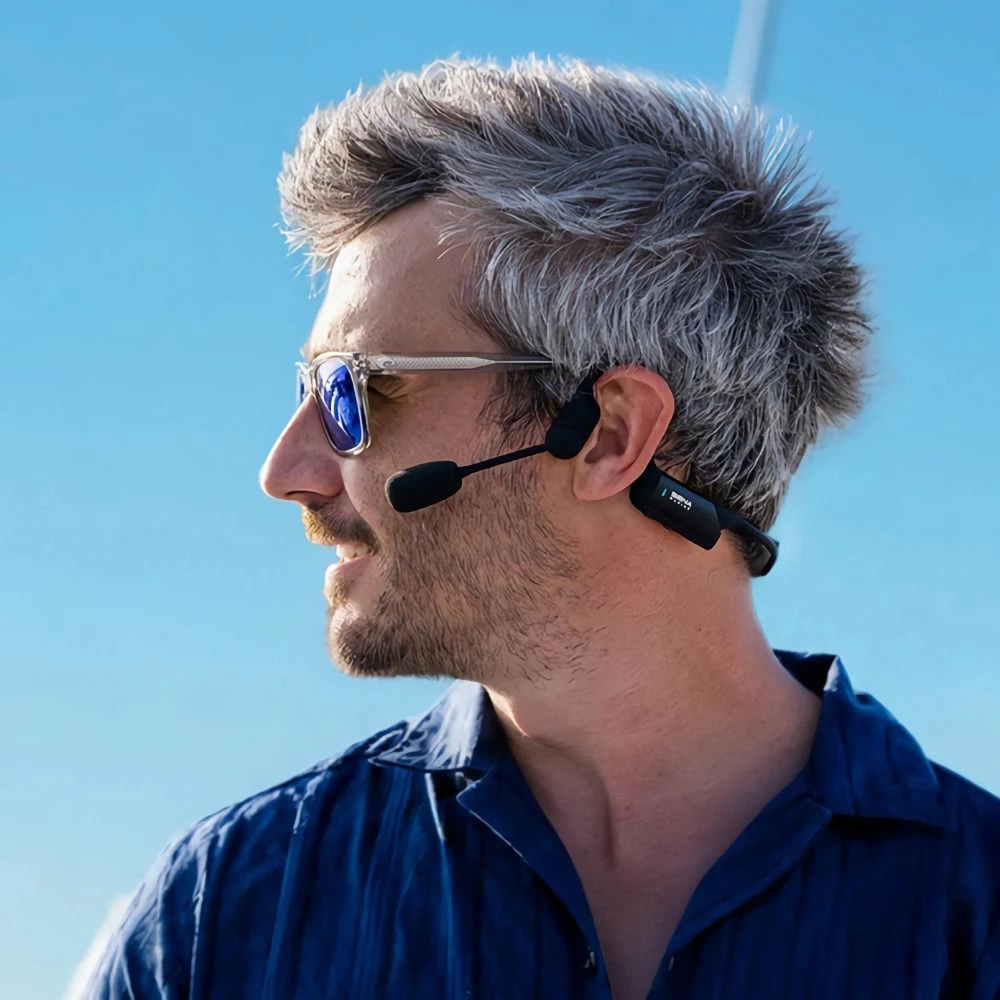 Open Bone Conduction Open-Ear Headset For Crew Communication