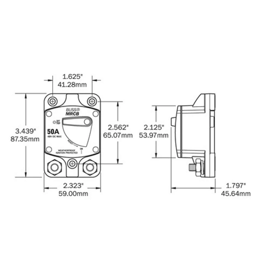 Thermal Surface Mount Circuit Breaker 25A