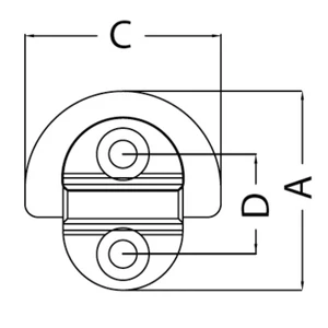 Osculati Folding Pad Eye