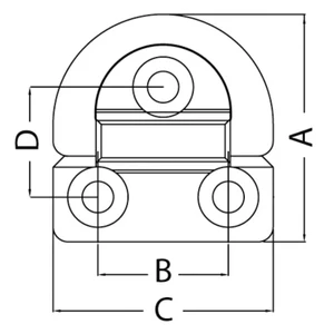 Osculati Folding Pad Eye