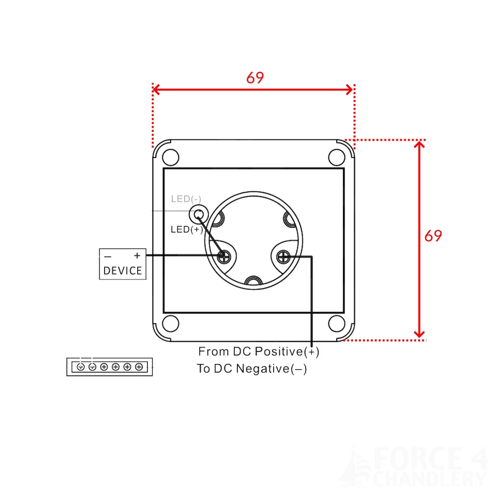 10A On/Off Key Switch with LED Indicator