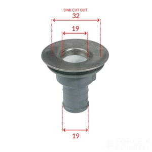 Force 4 Sink Waste Straight for 3/4
