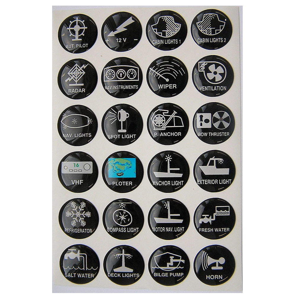 Force 4 Round Switch Panel Labels