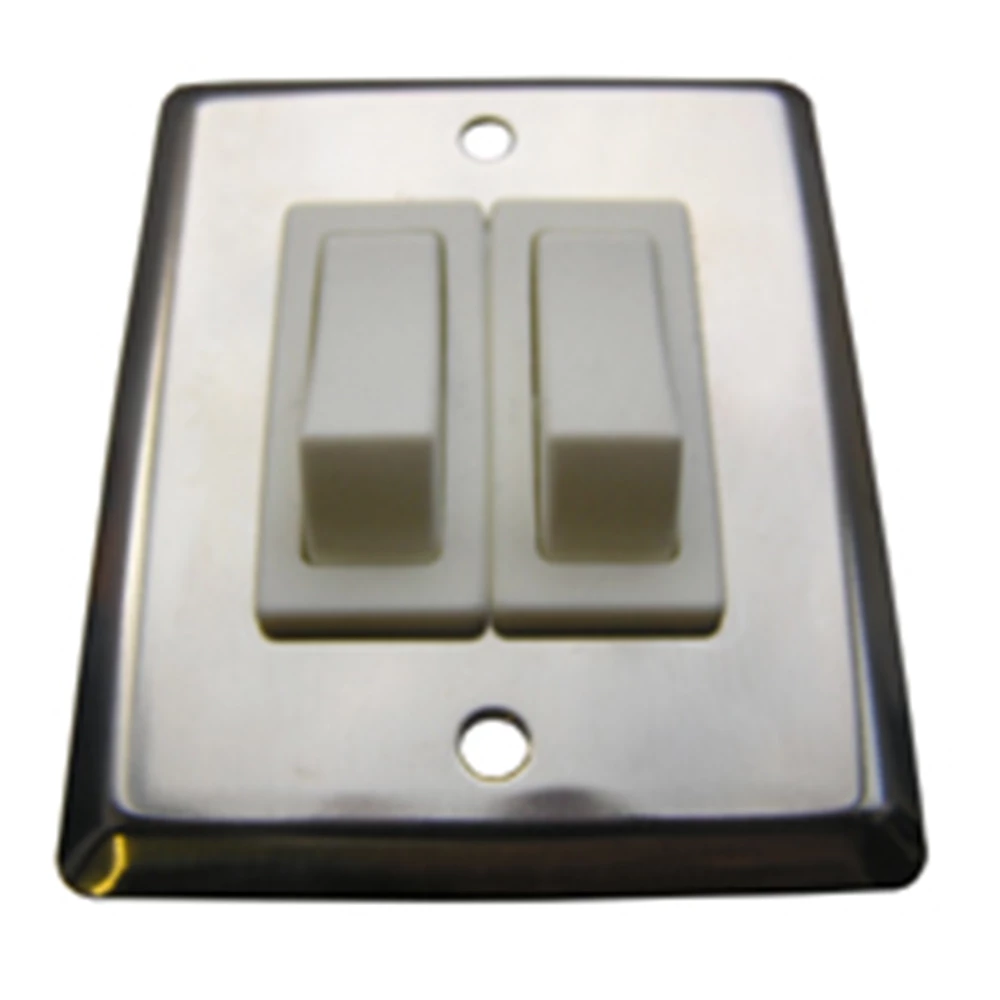 Stainless Steel Double Light Switch