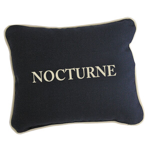 Personalised Navy Linen Cushion