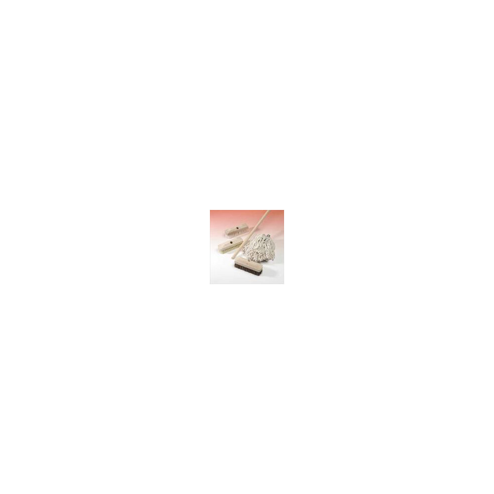 Natural Fibre Bristle Brush Head - with Free 4 Foot Handle