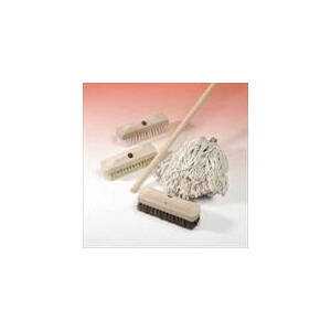 Natural Fibre Bristle Brush Head - with Free 4 Foot Handle