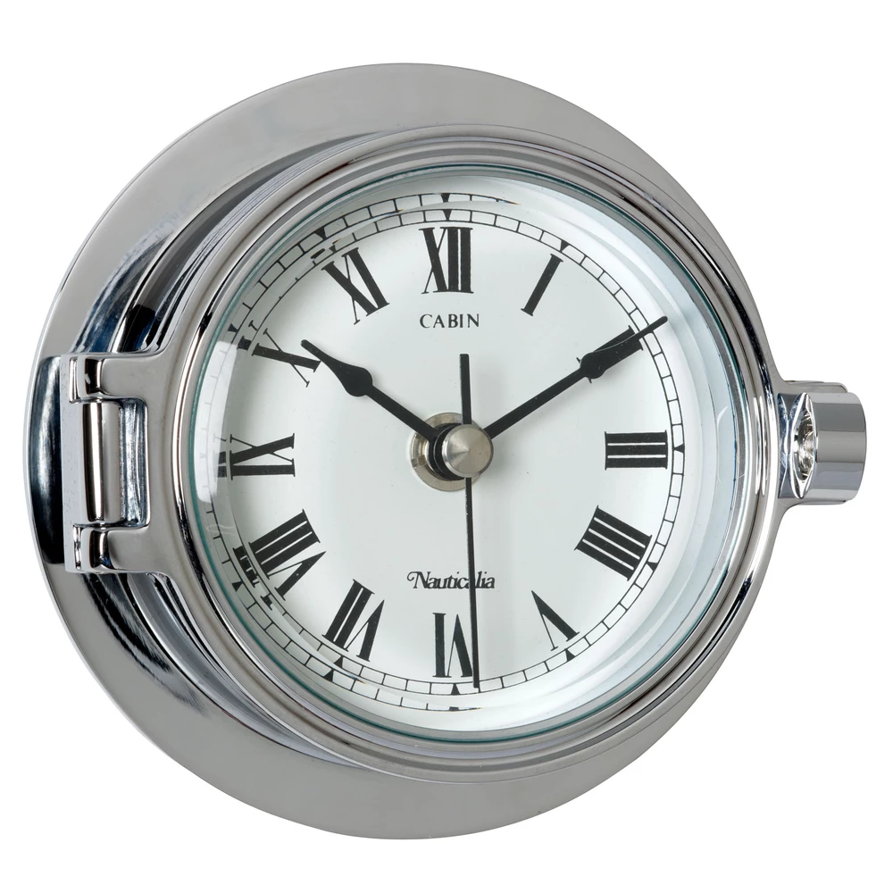 Nauticalia Riviera 12cm Chrome Clock