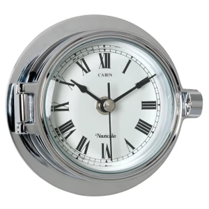 Nauticalia Riviera 12cm Chrome Clock