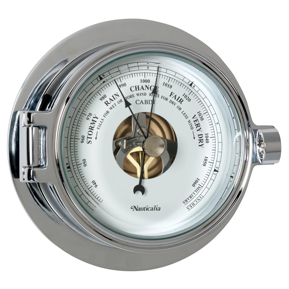 Nauticalia Riviera 12cm Chrome Barometer